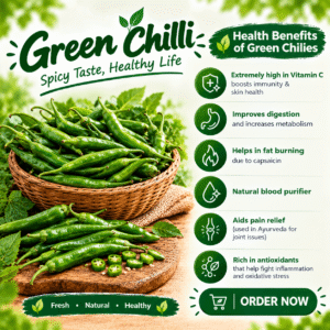 Fresh Green Chilli (Hari Mirch)